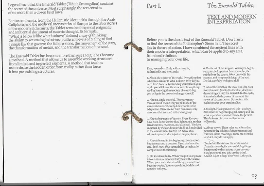The Emerald Tablet spread