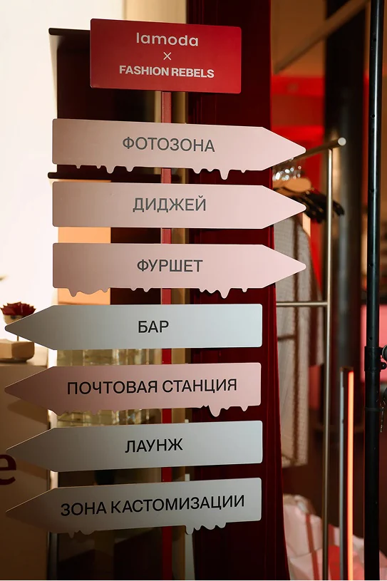 Signposts to the event zones