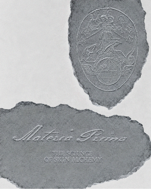 Materia Prima embossed brand artwork