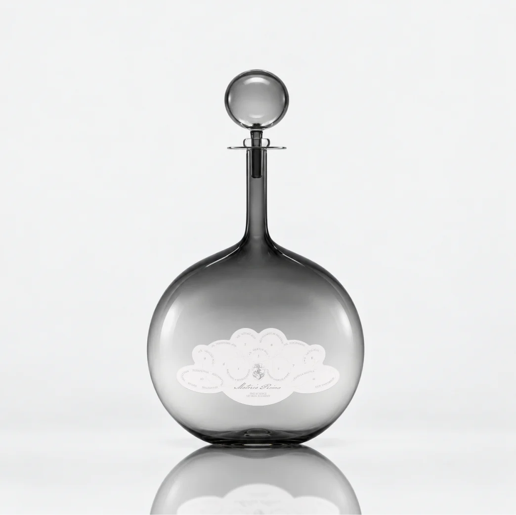 Materia Prima glass skincare bottle