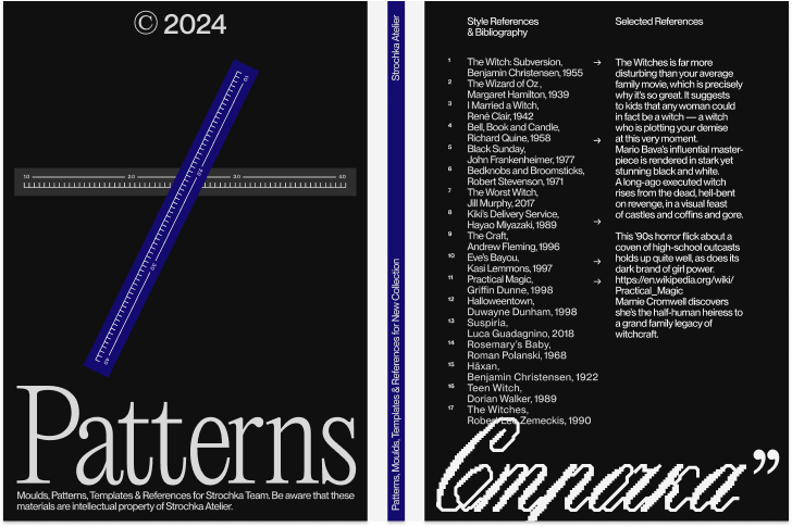 Strochka patterns and references booklet spread