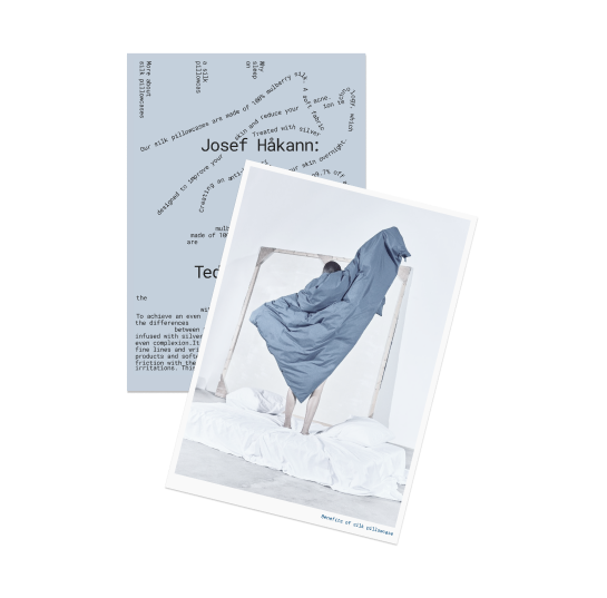 Silk pillowcase postcards